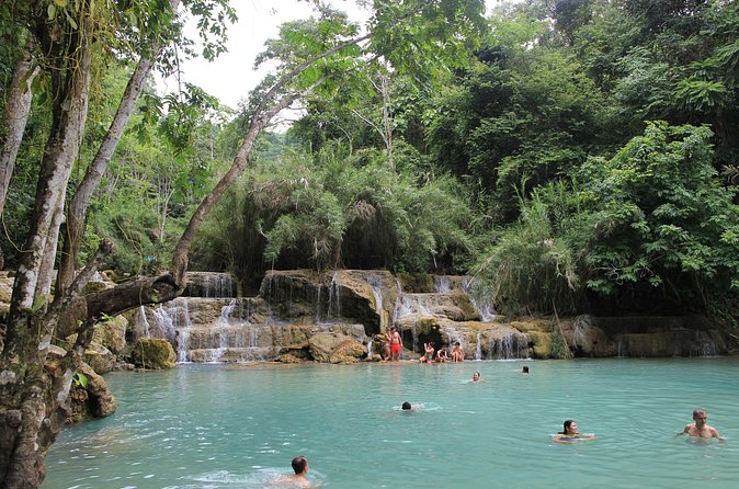 A Relaxing Day at the Kuang Si Falls - Swimming in the turquoise pools