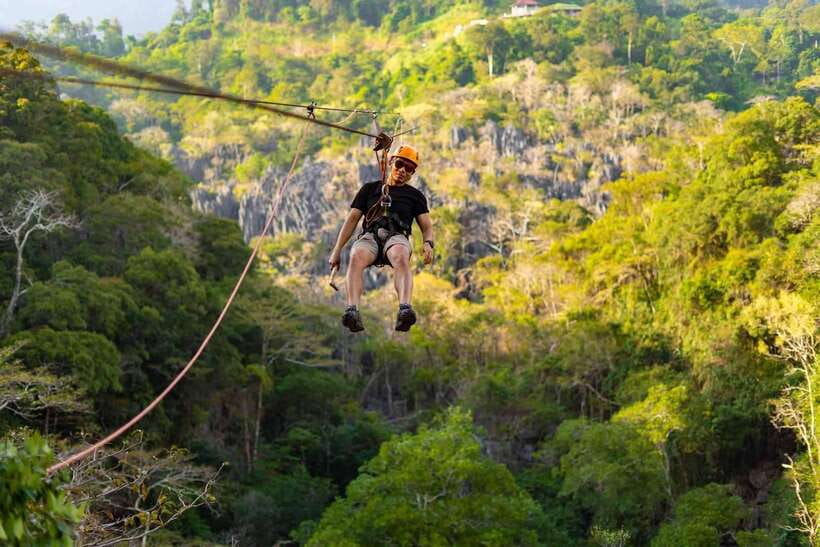 Kuang Si Waterfall, Tree Top Cafe, Ziplining - How the timing affects your day