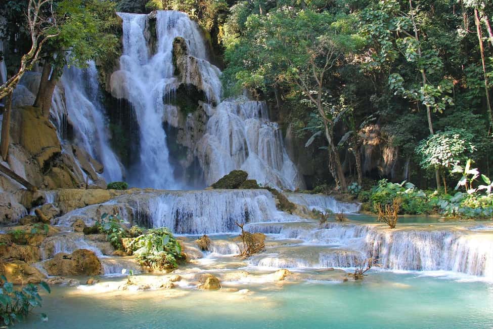 Luang Prabang: Afternoon Kuang Si Waterfalls & Sunset Cruise - The afternoon pickup and 50-minute drive