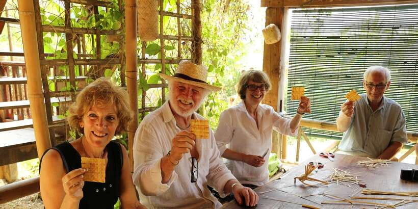 Luang Prabang: Bamboo Weaving Workshop & Cooking Class - Cooking with bamboo shoots and banana leaves