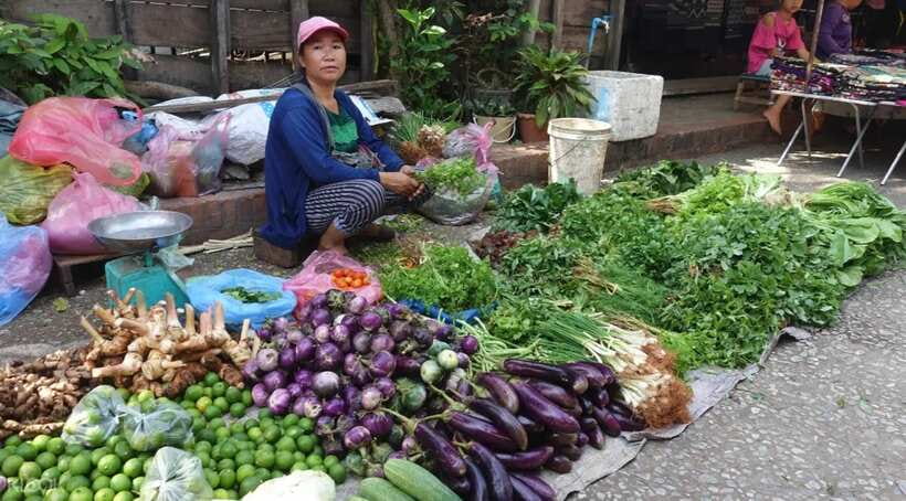 Luang Prabang: Foodie Walking Tour & Monk Blessing - Walking through food stores and local market areas