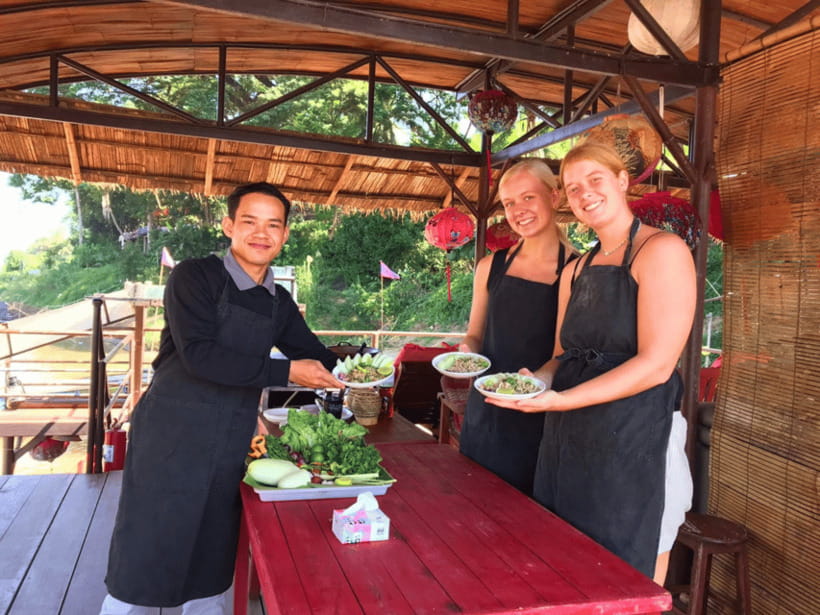Luang Prabang: Mekong River Cooking Class with Hotel Pickup - Shopping through the morning market