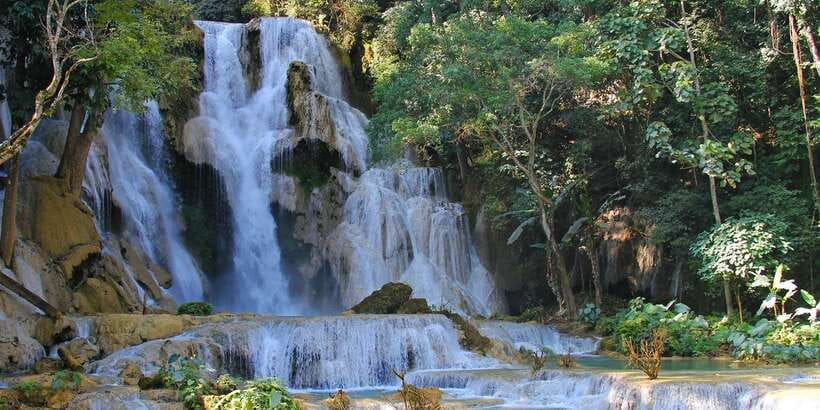 Luang Prabang: Organic Farm Experience & Hike to Kuang si - Kuang Si Falls: Swim or Simply Sit Beside the Water