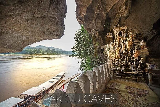 Luang Prabang World Heritage, Pak Ou Caves, River Sunset Cruise - Wat Xieng Thong at the tip of the peninsula