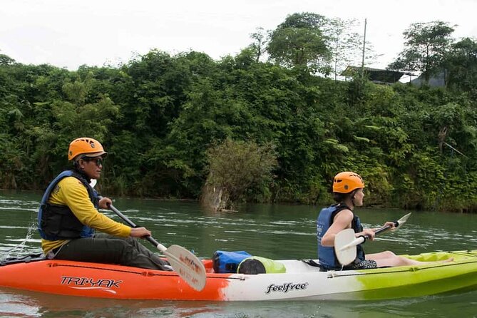 One Day Kayaking, Zipline and Tubing In Cave from Vang Vieng - A 9:00 am pickup and a short ride north