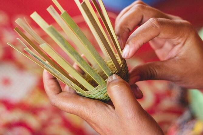 The Namkhan - Traditional Lao Bamboo Weaving - Organic tea gives the lesson a satisfying finish