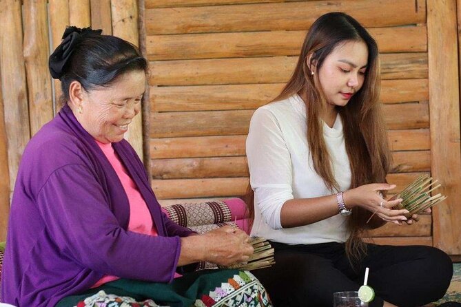 The Namkhan - Traditional Lao Bamboo Weaving - The welcome drink and garden walk set the pace