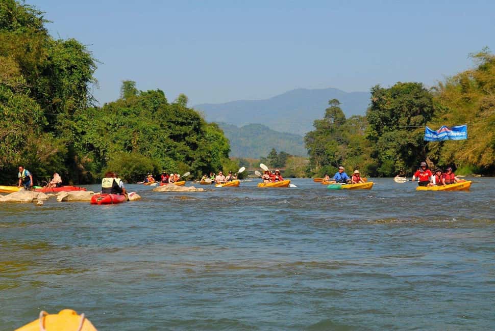 Vang Vieng: Kayaking&Water Cave&Tham Chang&Blue Lagoon 1 - Kayaking the Nam Song River for 40 minutes