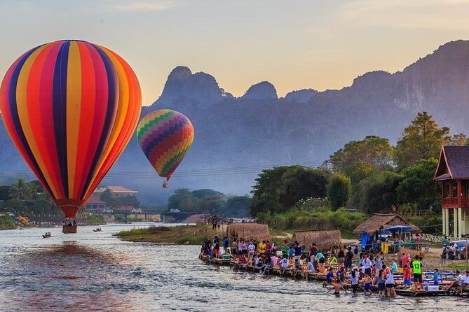 Vang Vieng Laos Hot Air Balloon Adventure Tour - Pickup, launch, and the first few minutes
