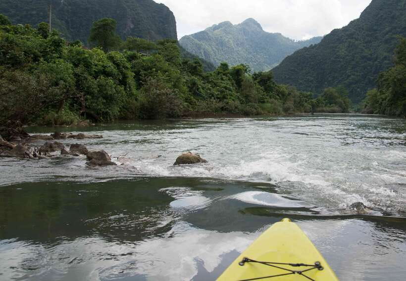 Vang Vieng: Nam Song River Kayak Tour - Getting ready for the Nam Song