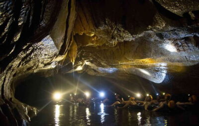 Tham Nangfar and Tham Nam Day Tour with Kayaking