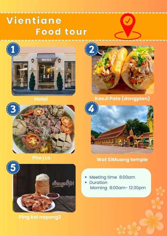 Vientiane classic Food tour ( Included Food ) - Timing, pickup, and what to bring